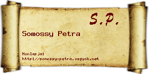 Somossy Petra névjegykártya