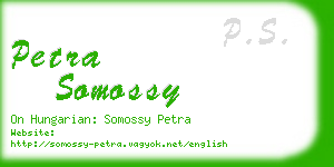 petra somossy business card